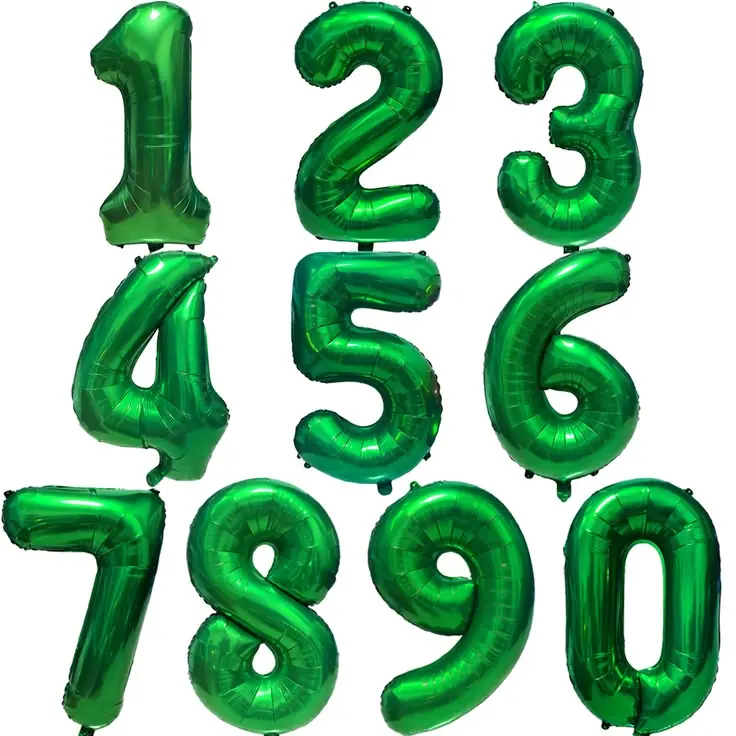 globo Numero 32 Pulgadas VERDE