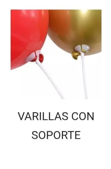 Varilla de globo con soporte