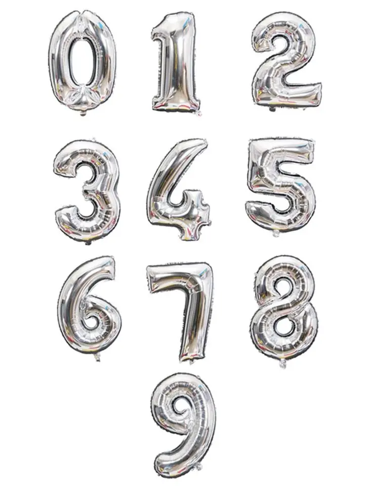 Globo Numero 32Pulgadas PLATEADO