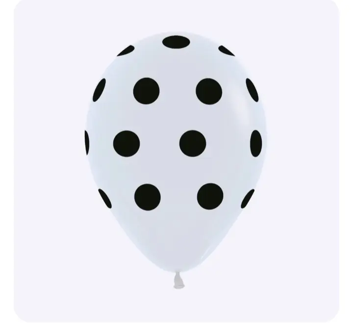 Globo lunares. Blanco x50