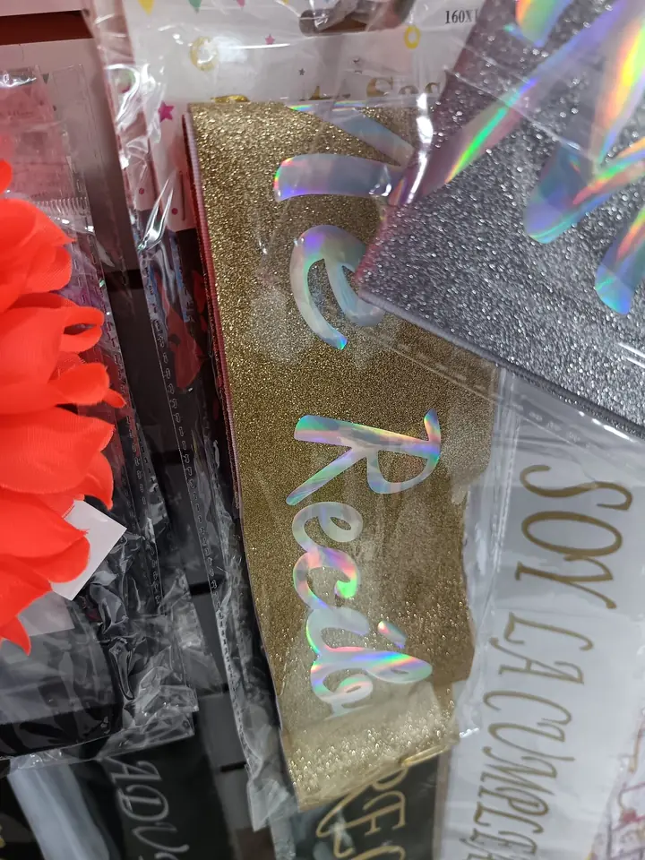 Cinta banda  con glitter  frase me recibí