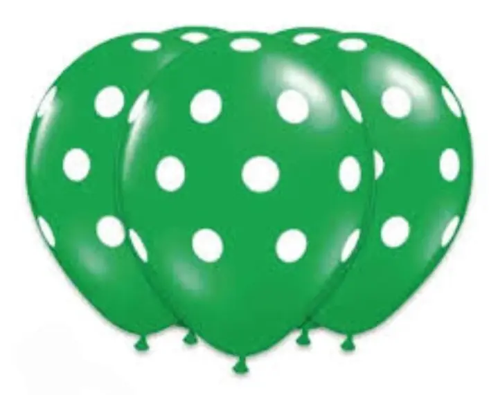 Globo  lunares verde x50
