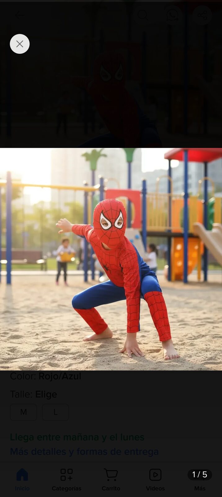 Disfraz hombre araña halloween