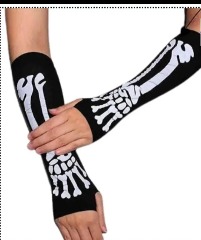 Mangas guantes brazo de calavera