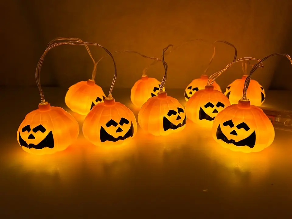Luces calabaza halloween  decoración