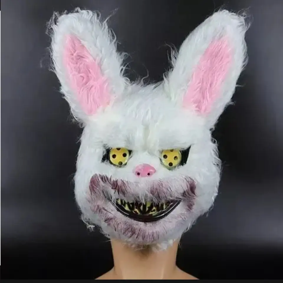 Máscara conejo peluda hallowen