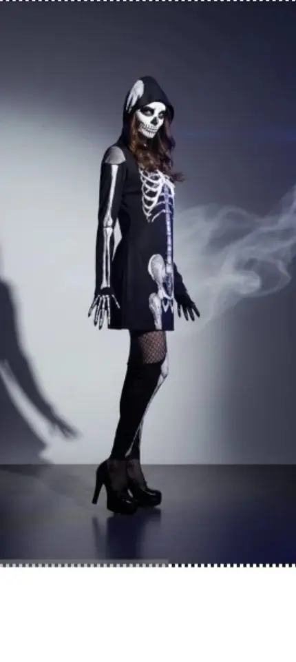 Disfraz adulto mujer calavera