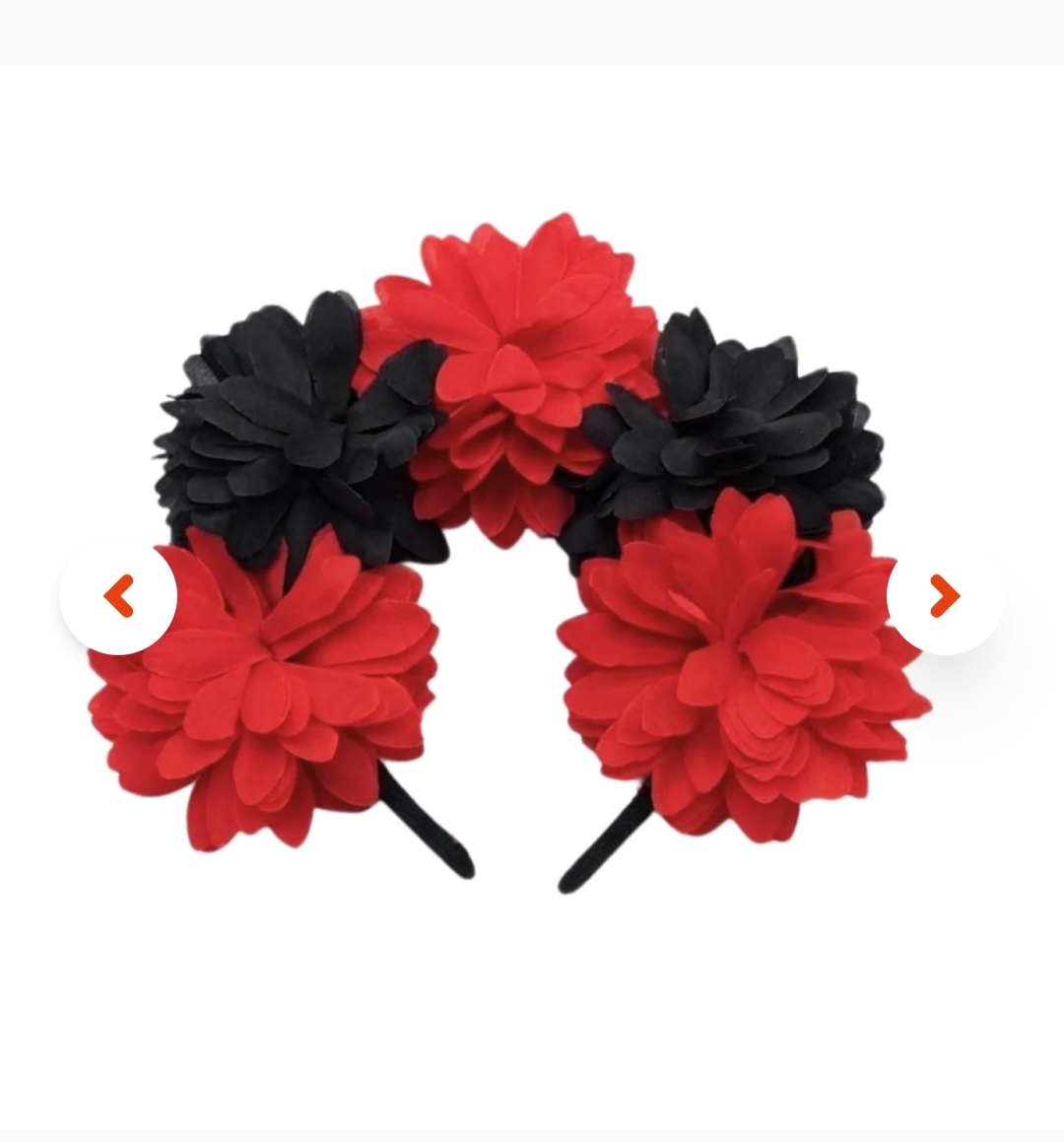 Vincha con flores estilo catrina halloween