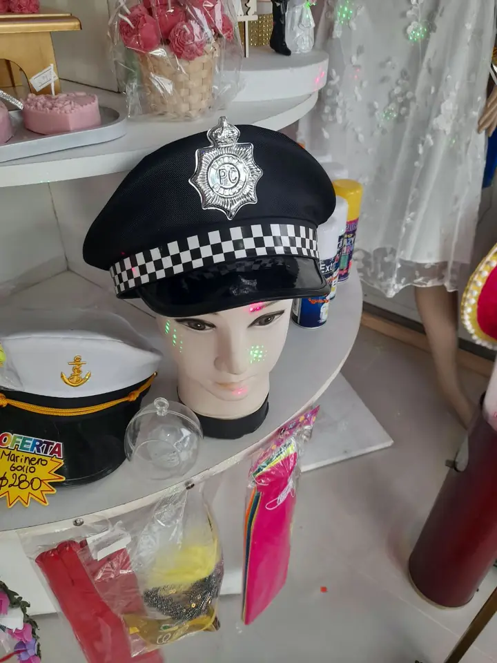 Gorro sombrero disfraz policía