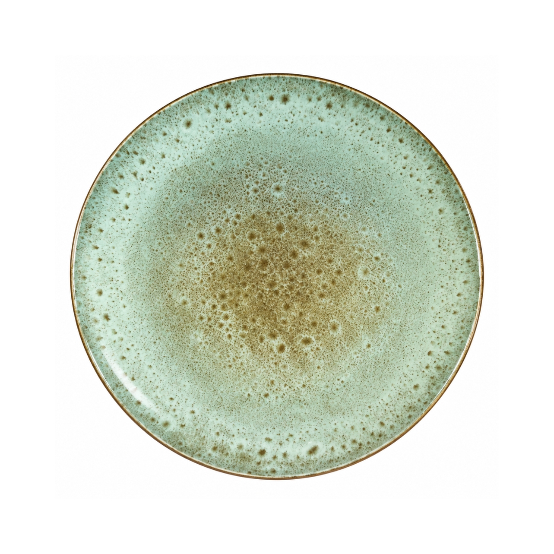 Plato verde agua de cerámica