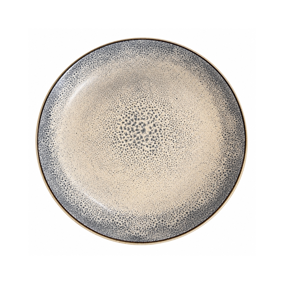 Plato gris degradado de cerámica