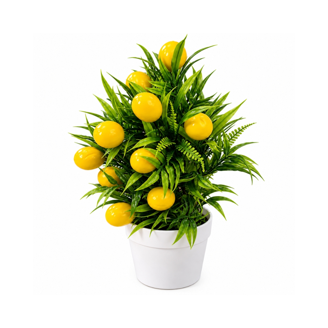 Planta de limones con maceta