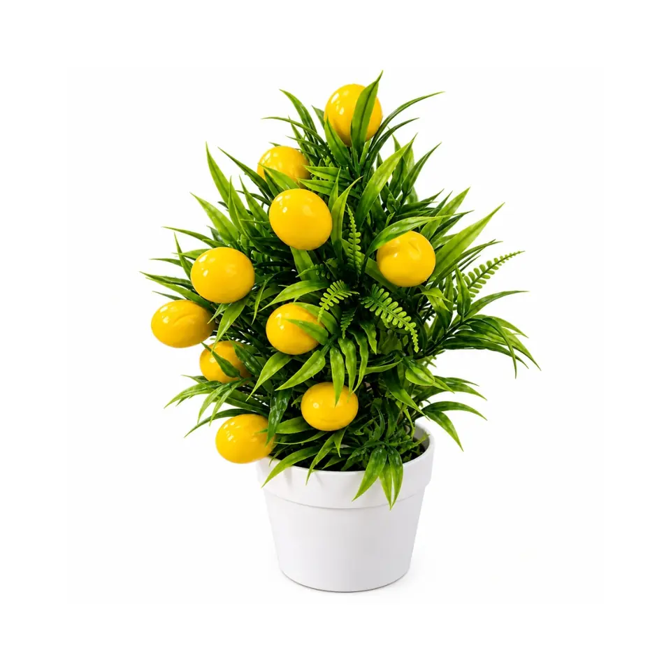 Planta de limones con maceta