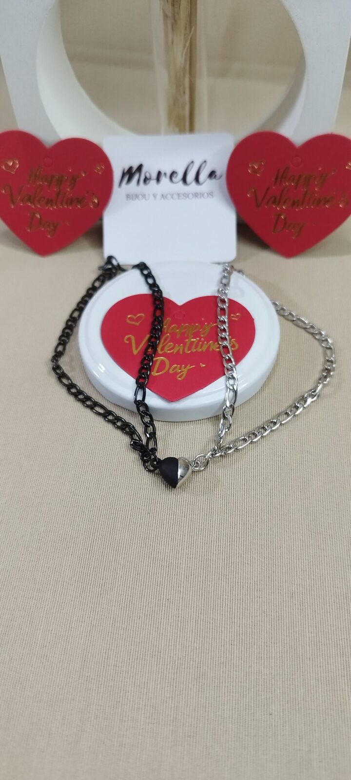Conjunto pulseras plateado /negro