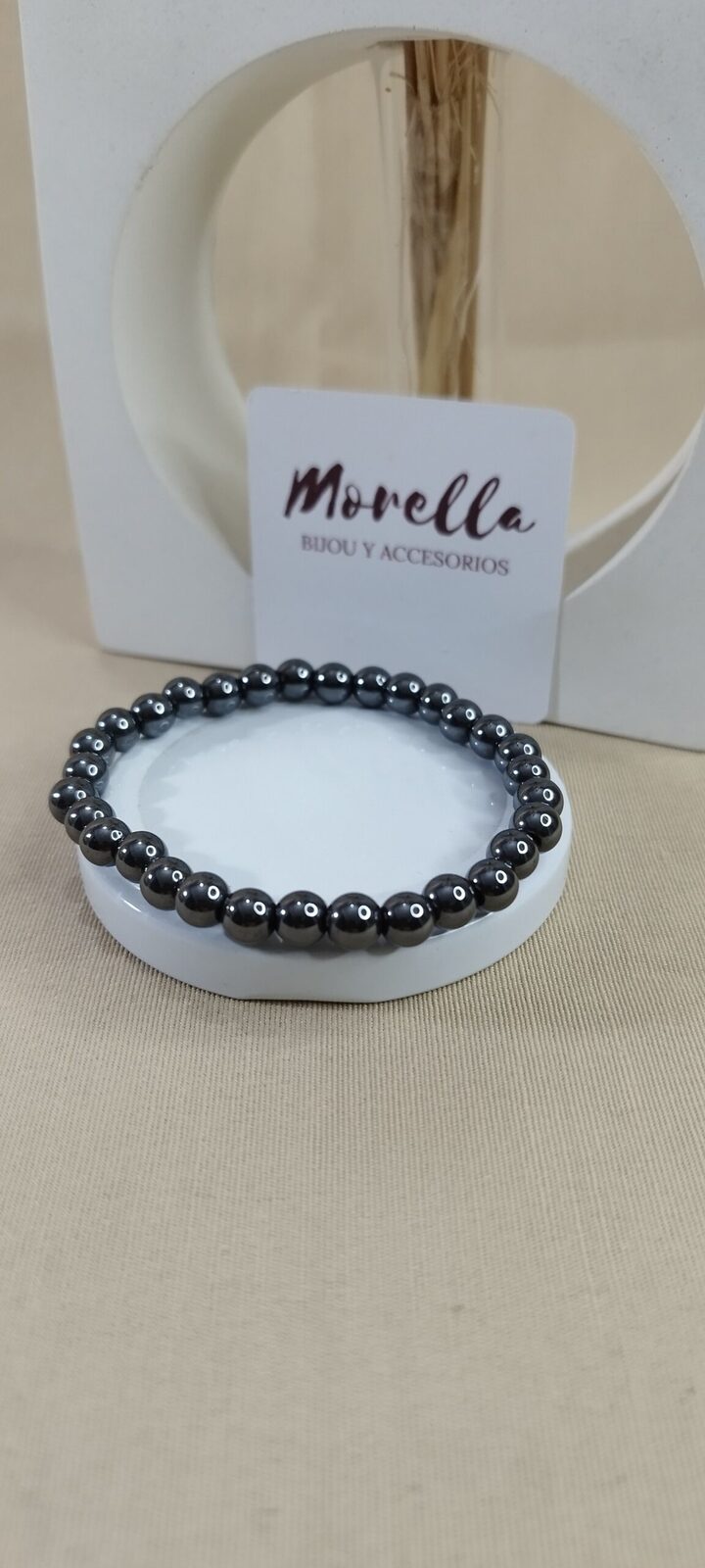 Pulsera 6 mm hematite