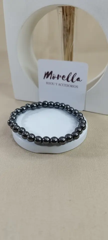 Pulsera 6 mm hematite