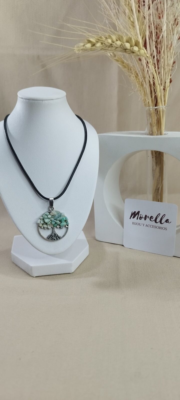Cordón con dije en piedra Larimar