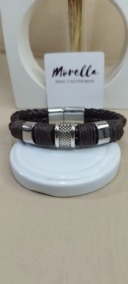 Pulsera marrón /plateado
