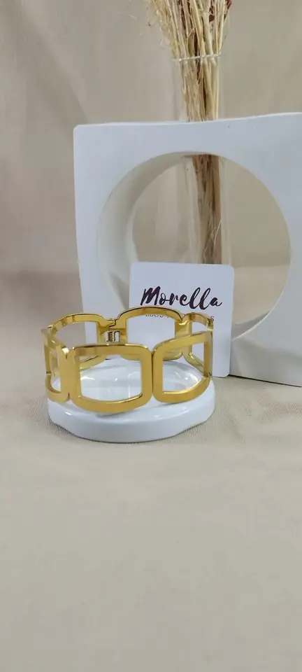 Esclava / brazalete gruesa dorado