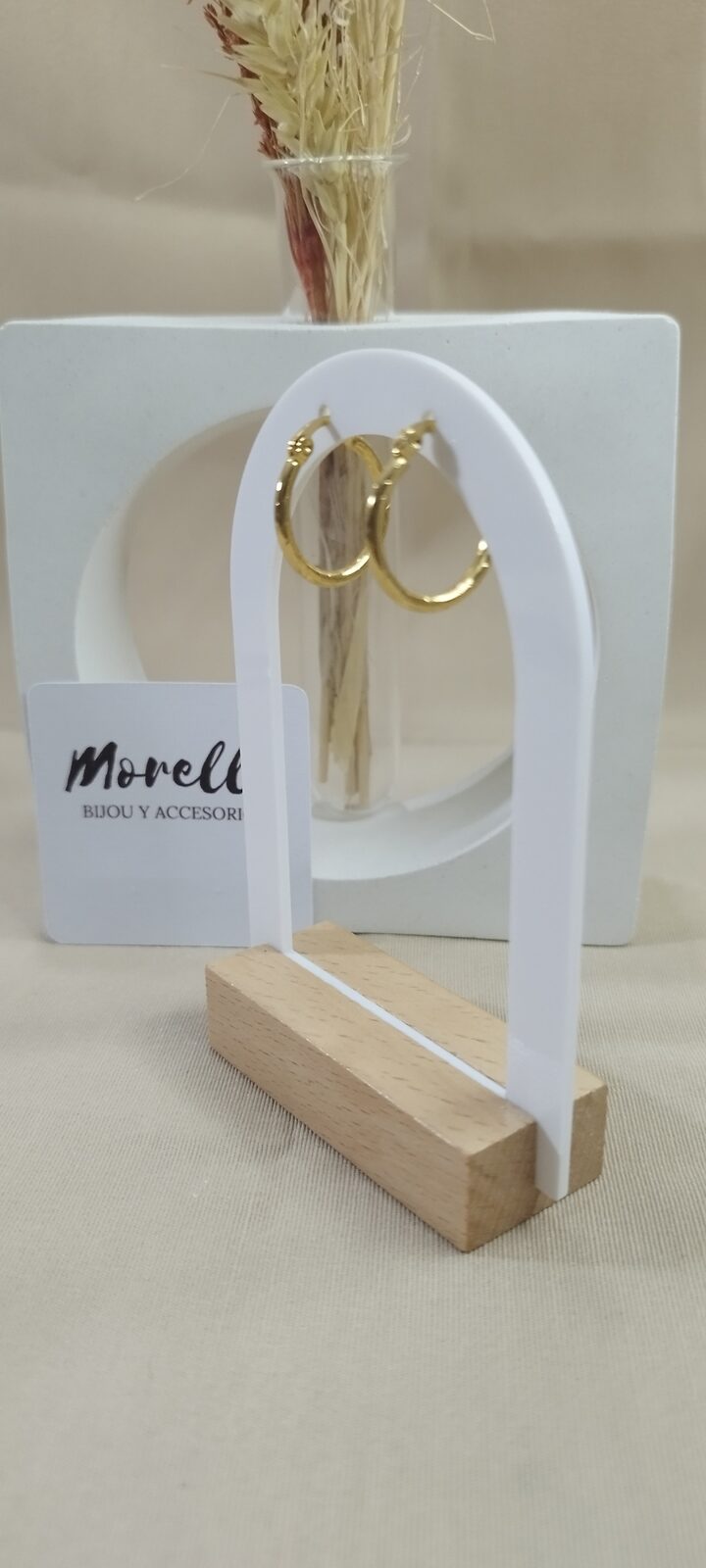 Aros chicos con detalle labrado