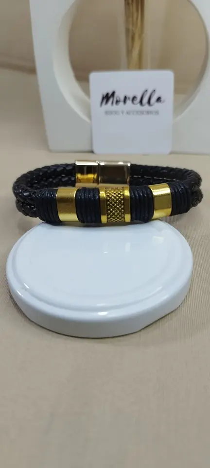 Pulsera negro /dorado