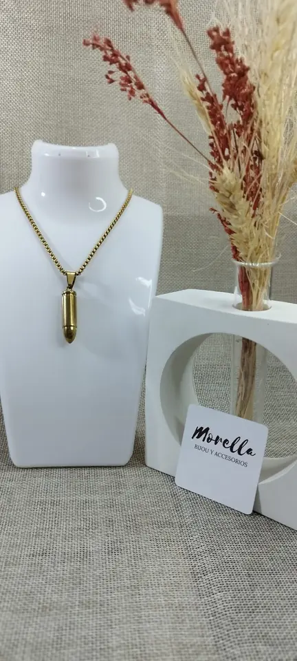 Cadena 60 cm x 3 mm y dije Bala