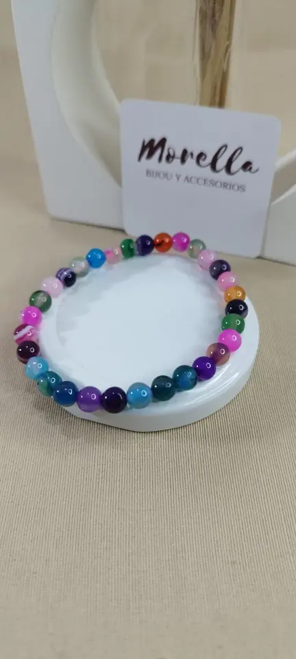 Pulsera 6 mm ágatas