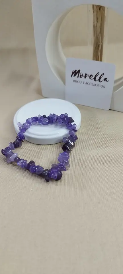 Pulsera en piedra escalla amatista