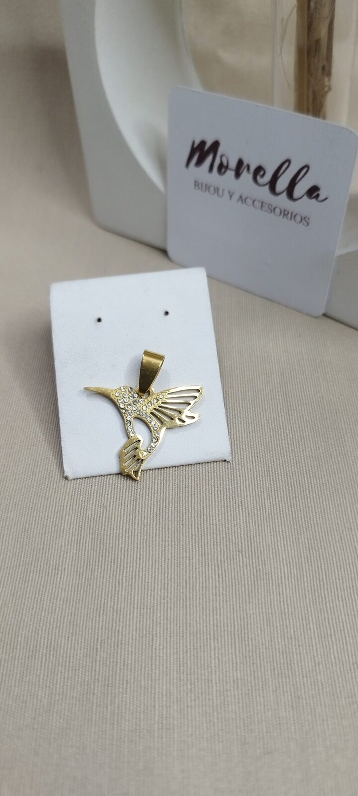 Dije colibrí (dorado)