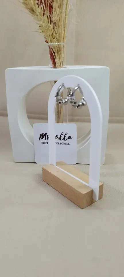 Aros con dije (plateado)