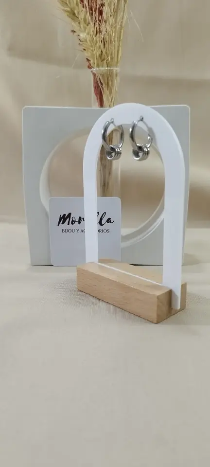 Aros chicos con triple aro (Plateado)