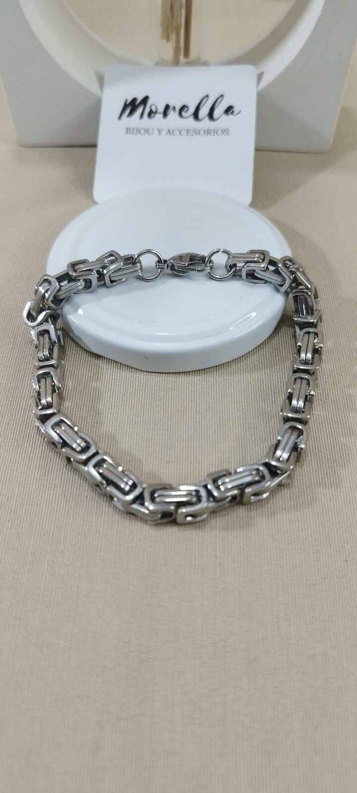 Pulsera cadena plateada