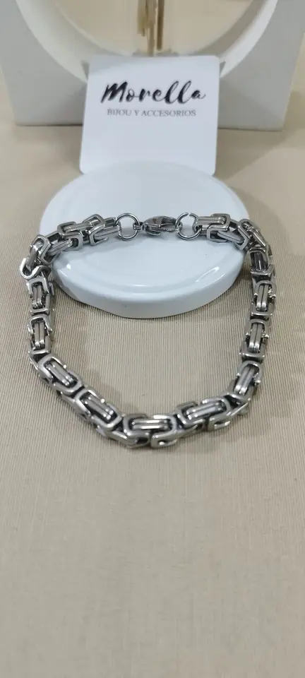 Pulsera cadena plateada