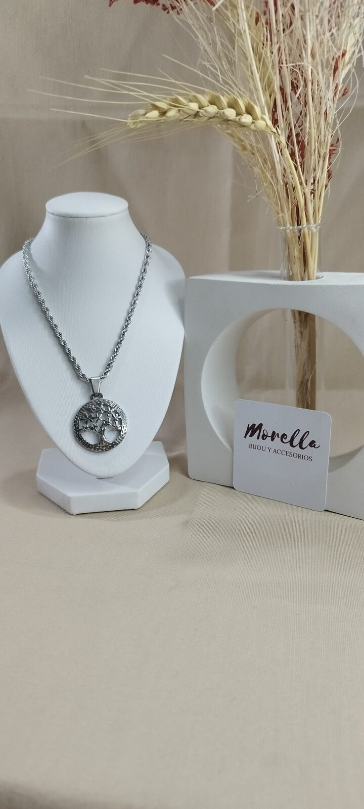 Cadena con dije árbol de la vida