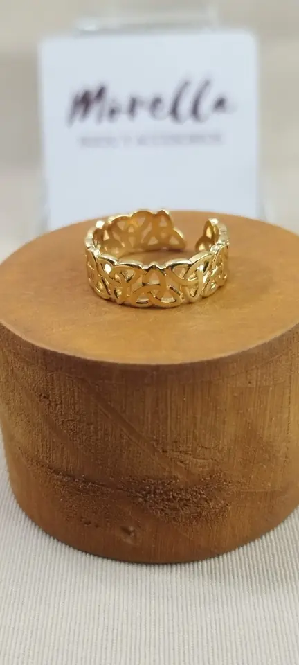 Anillo nudo de bruja (dorado)