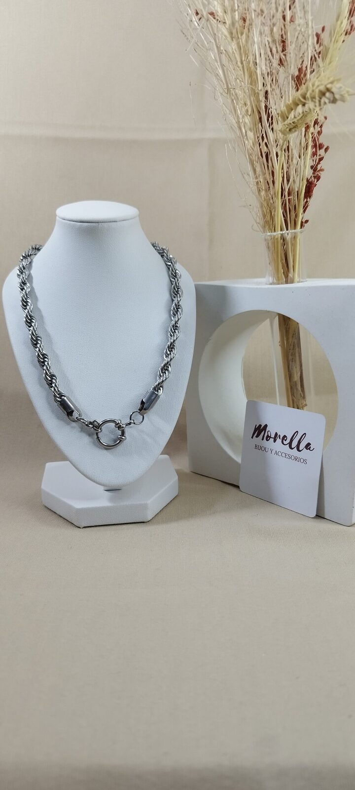 Cadena tourbillon con cierre marinero 60x6