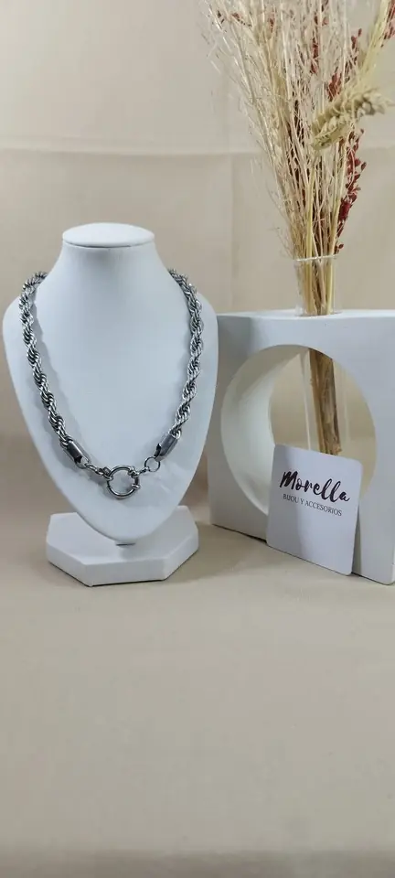 Cadena tourbillon con cierre marinero 60x6