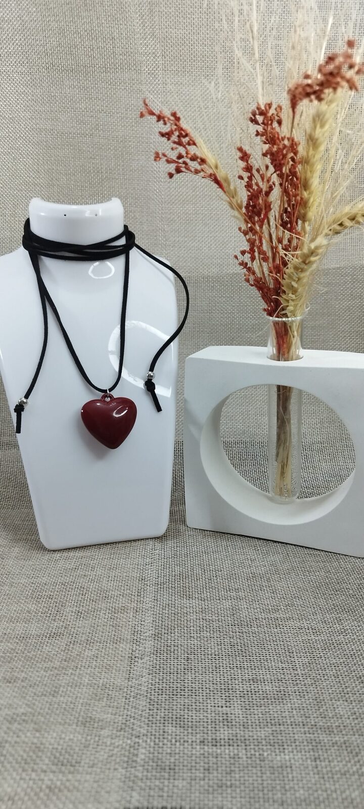 Choker corazón rojo