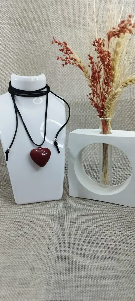 Choker corazón rojo