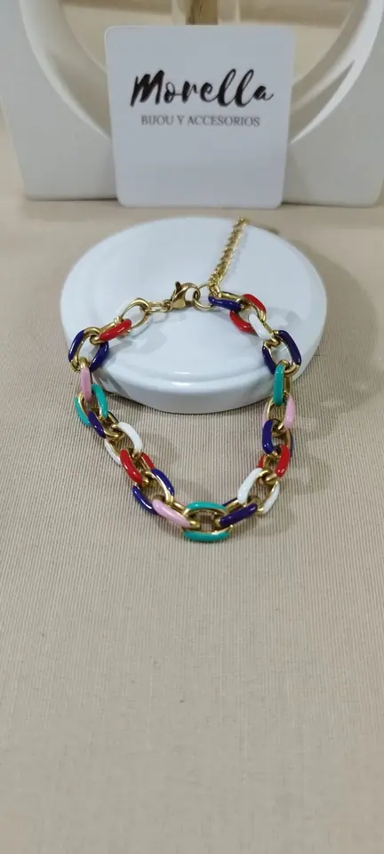 Pulsera eslabón colores