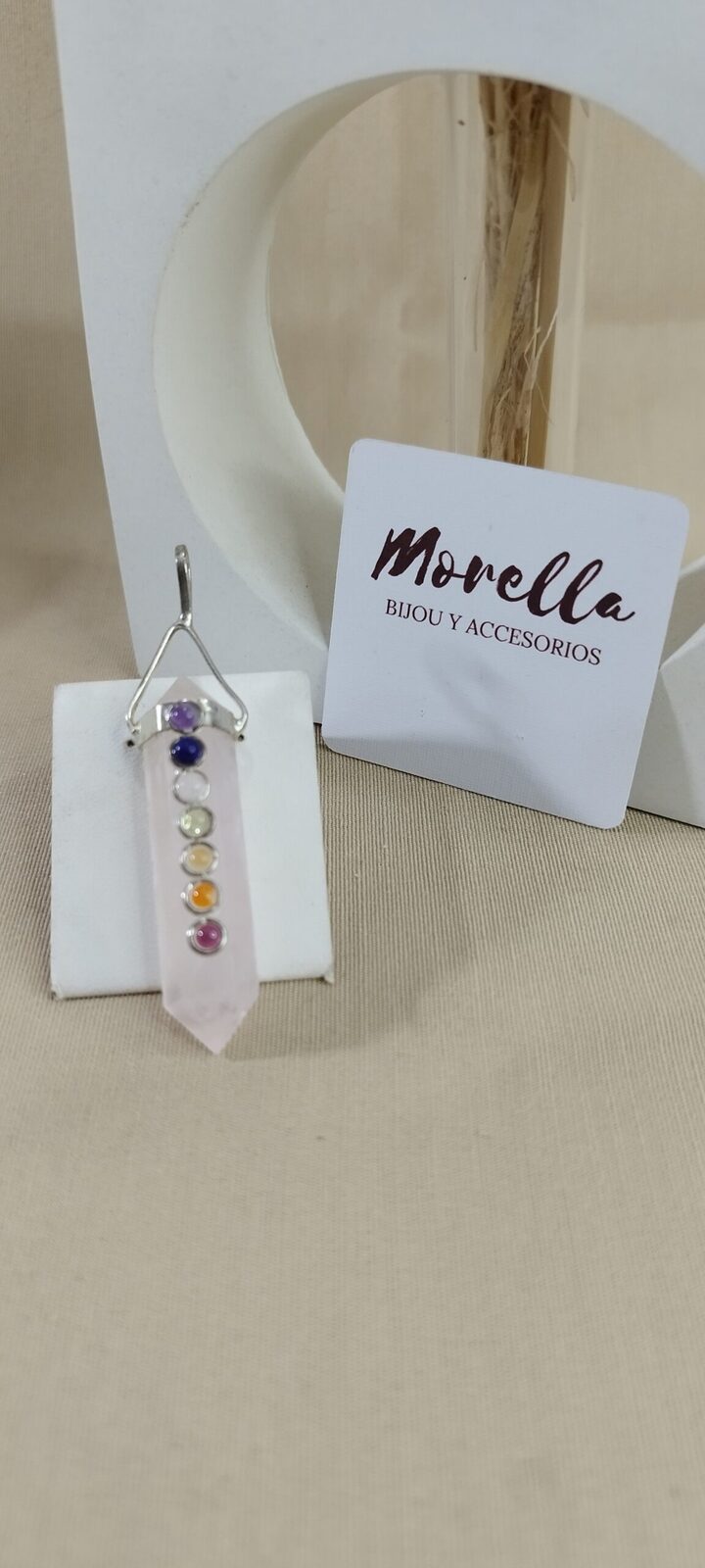 Dije cuarzo rosa /7chakras