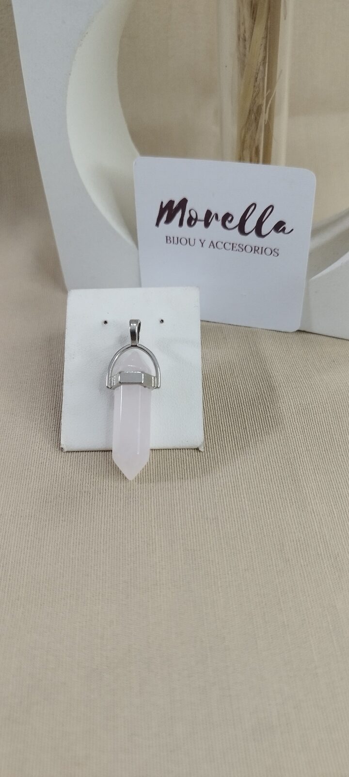 Dije cuarzo rosa