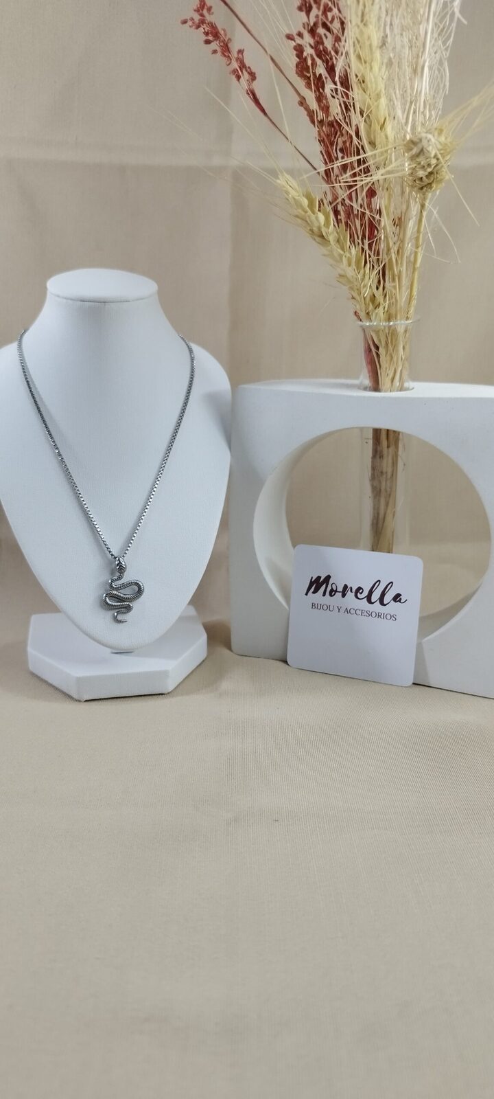 Cadena con dije de serpiente