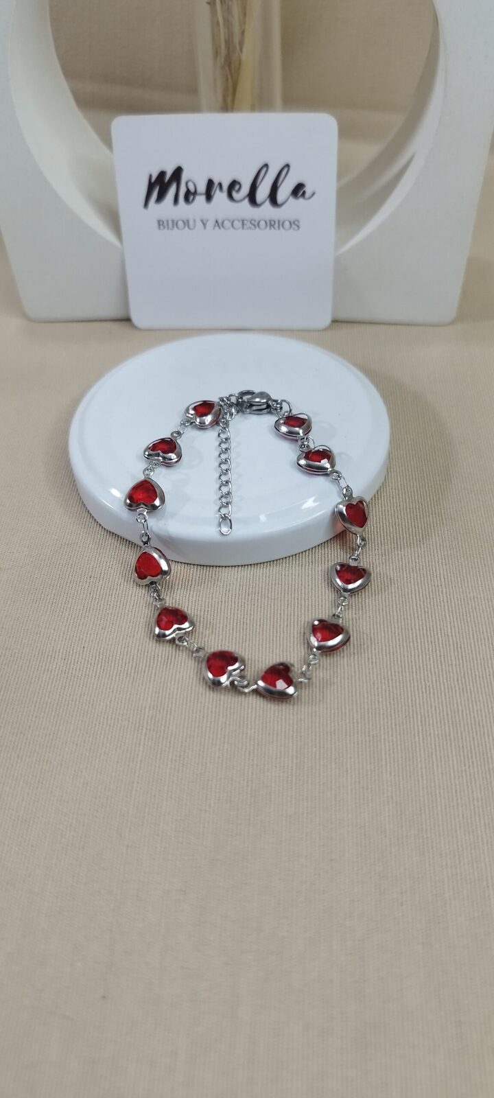 Pulsera corazón rojo