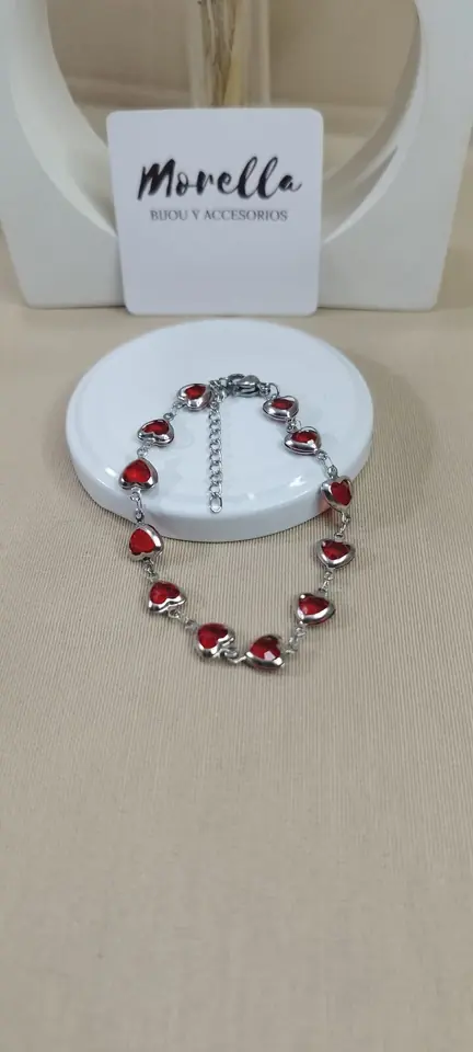 Pulsera corazón rojo