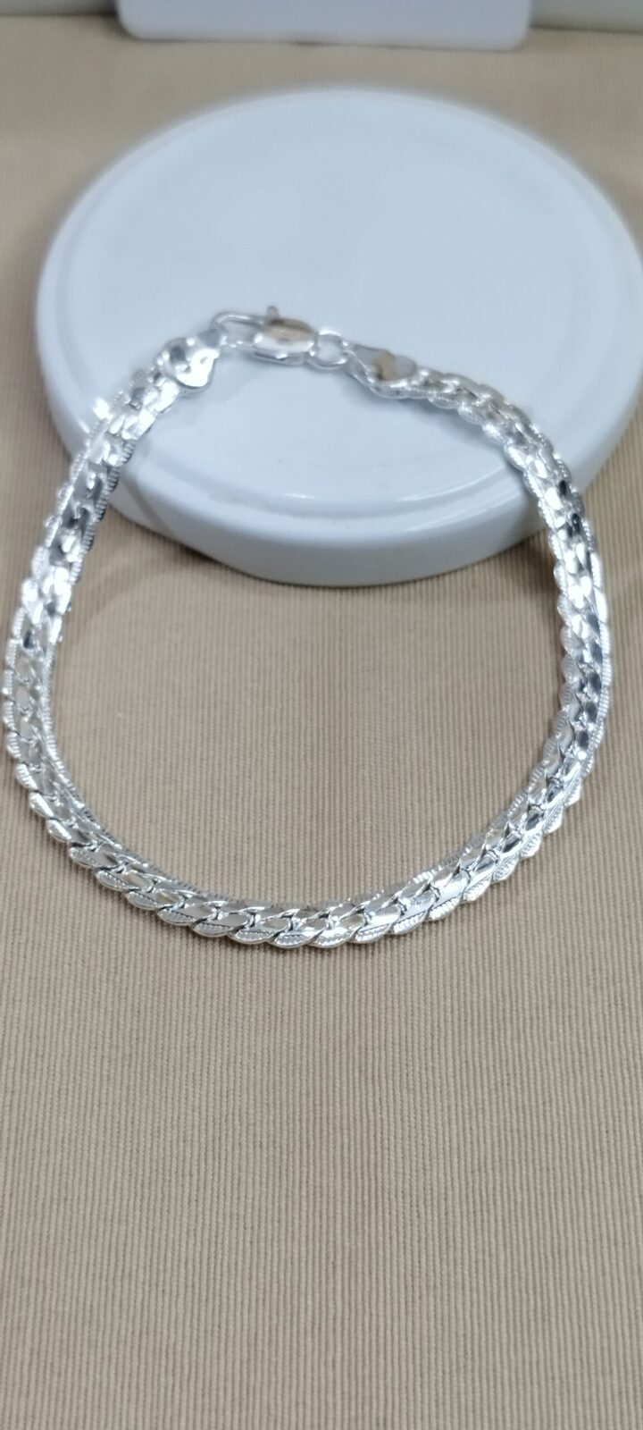 Pulsera plana  en plata 925