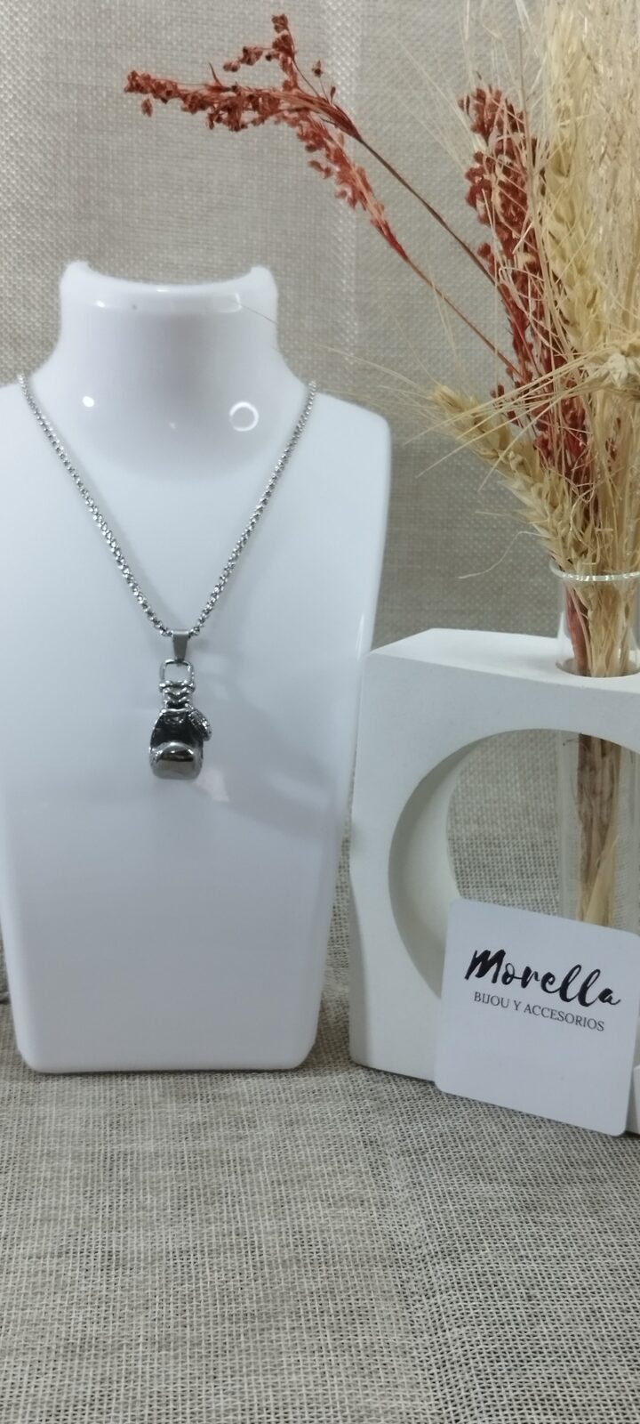 Cadena 3 mm y dije guante de box