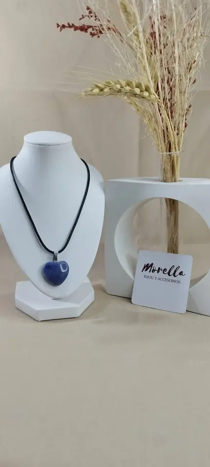 Cordón con dije cuarzo azul