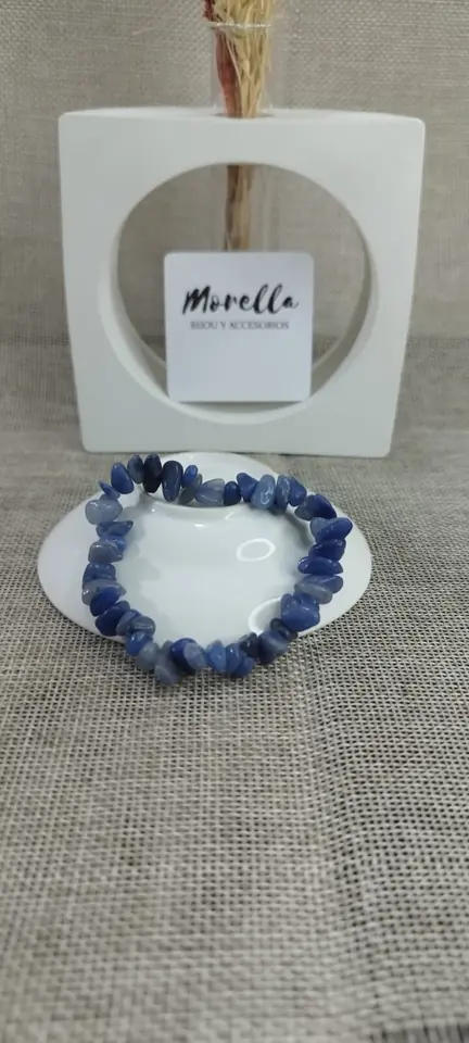 Pulsera escalla cuarzo azul