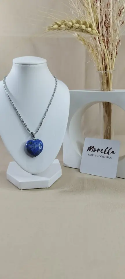 Cadena con dije cuarzo azul